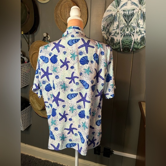 90’s Anna Kriste Beachy Shell Shirt XL - Picture 7 of 14
